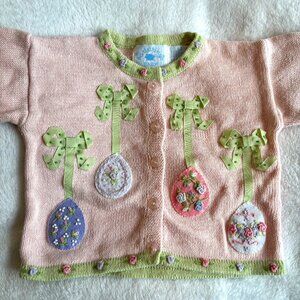 12-18 mths - Infant Easter Egg Knit Sweater - Vintage Hartstrings